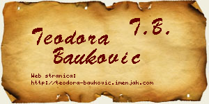 Teodora Bauković vizit kartica